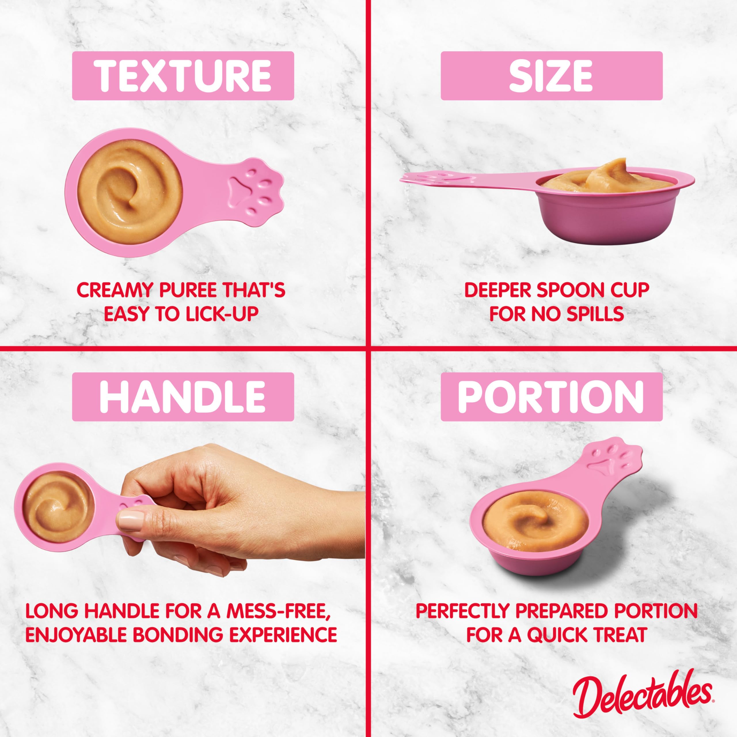Delectables Lickable Spoon 96-count pack illustrating convenient single-serve portions