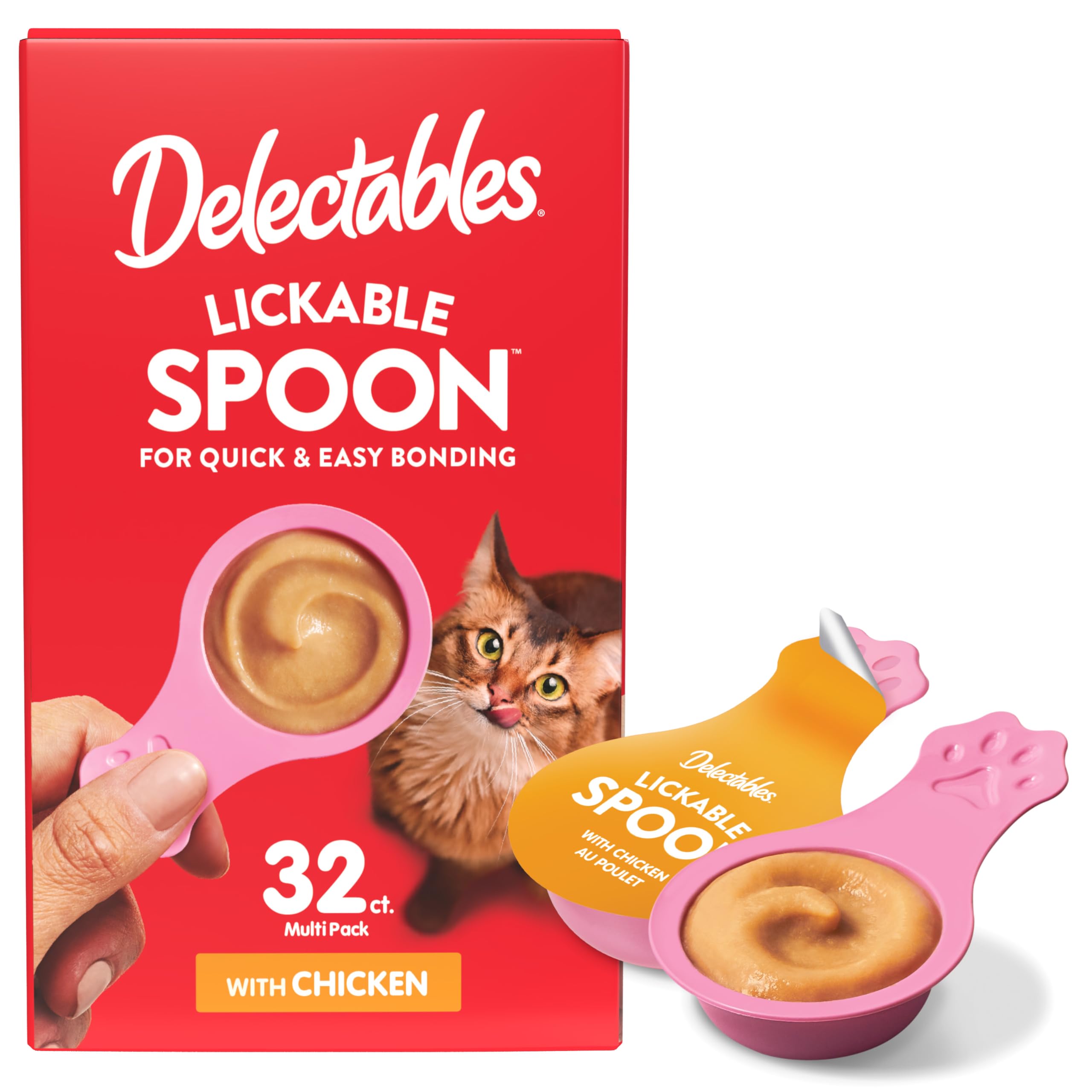 Delectables lickable spoon chicken portion offers quick bonding with your cat