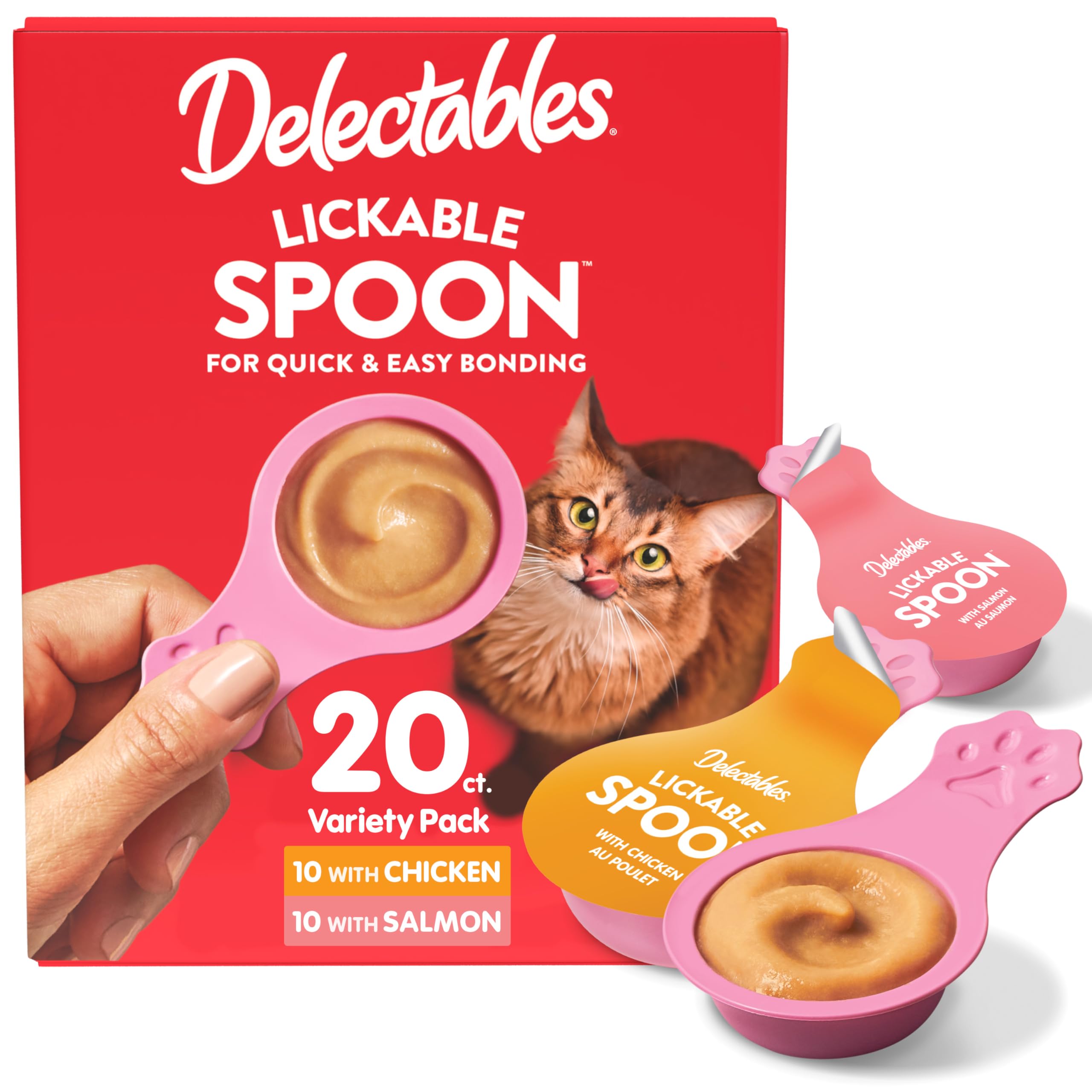 Delectables lickable spoon chicken puree for quick bonding and real chicken flavor