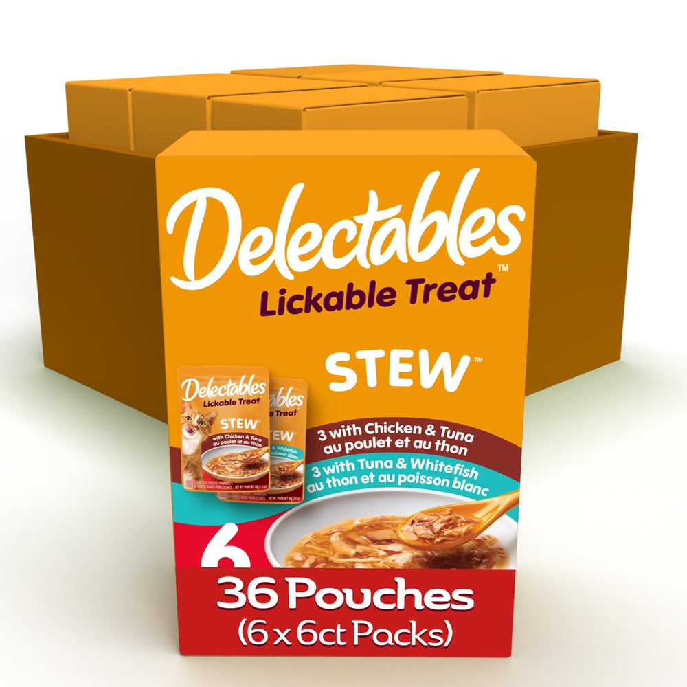 Delectables Lickable Stew treat pouch, hydrating tasty snack