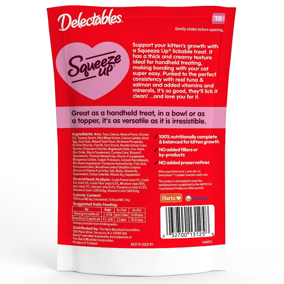 Delectables 32-tube package showing convenient grab-and-serve design.