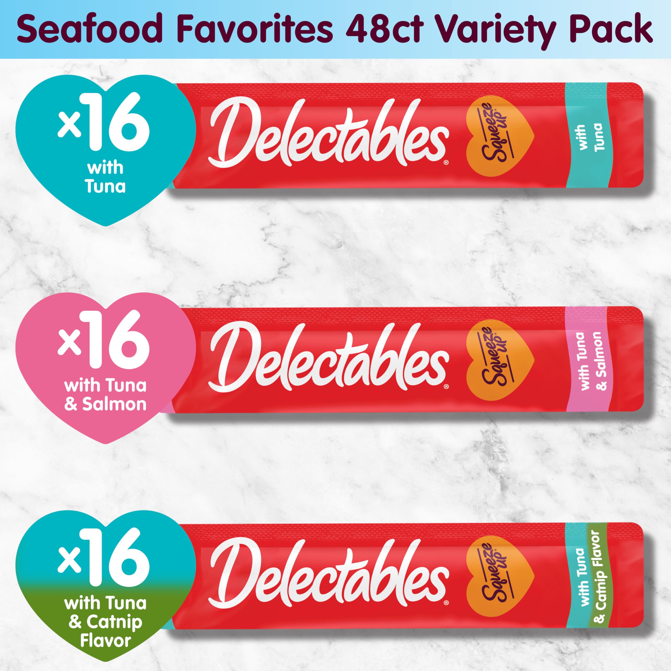Grain-free formula from Delectables Squeeze Up contains no fillers.