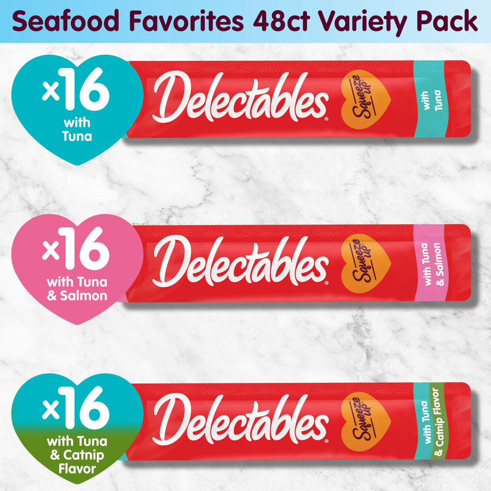 Grain-free formula from Delectables Squeeze Up contains no fillers.