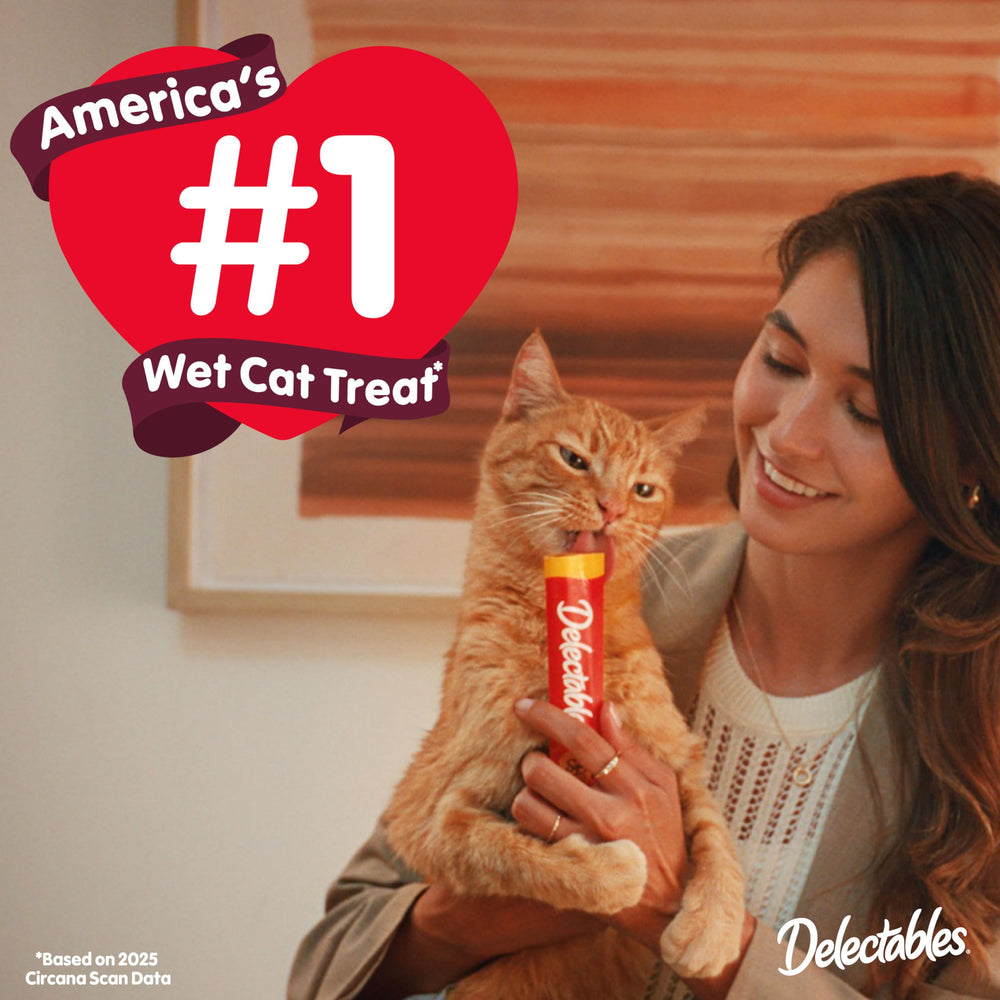 Delectables Squeeze Up grain-free formula: supports grain-free diets with no fillers.