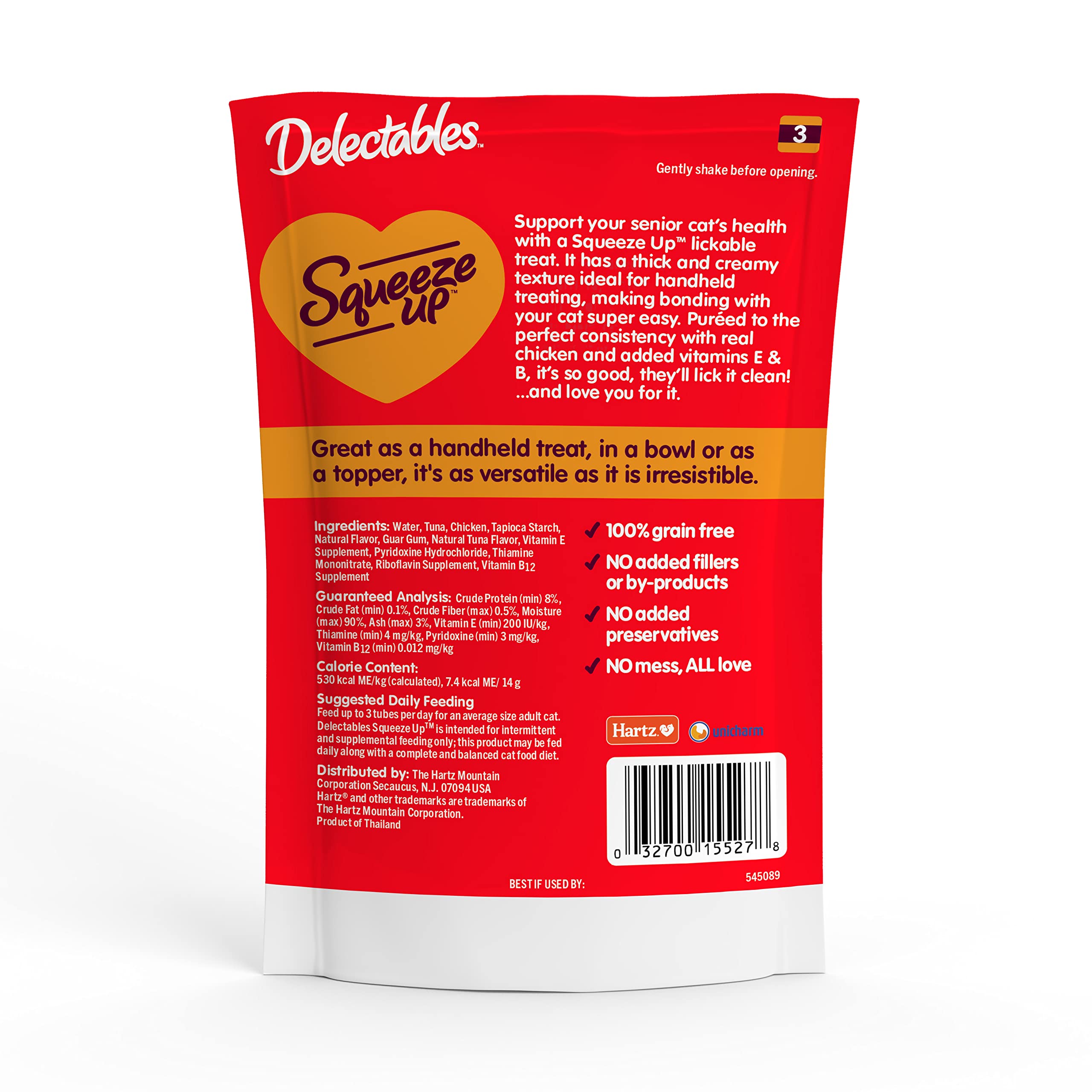 Delectables Squeeze Up no fillers no preservatives for a cleaner cat snack