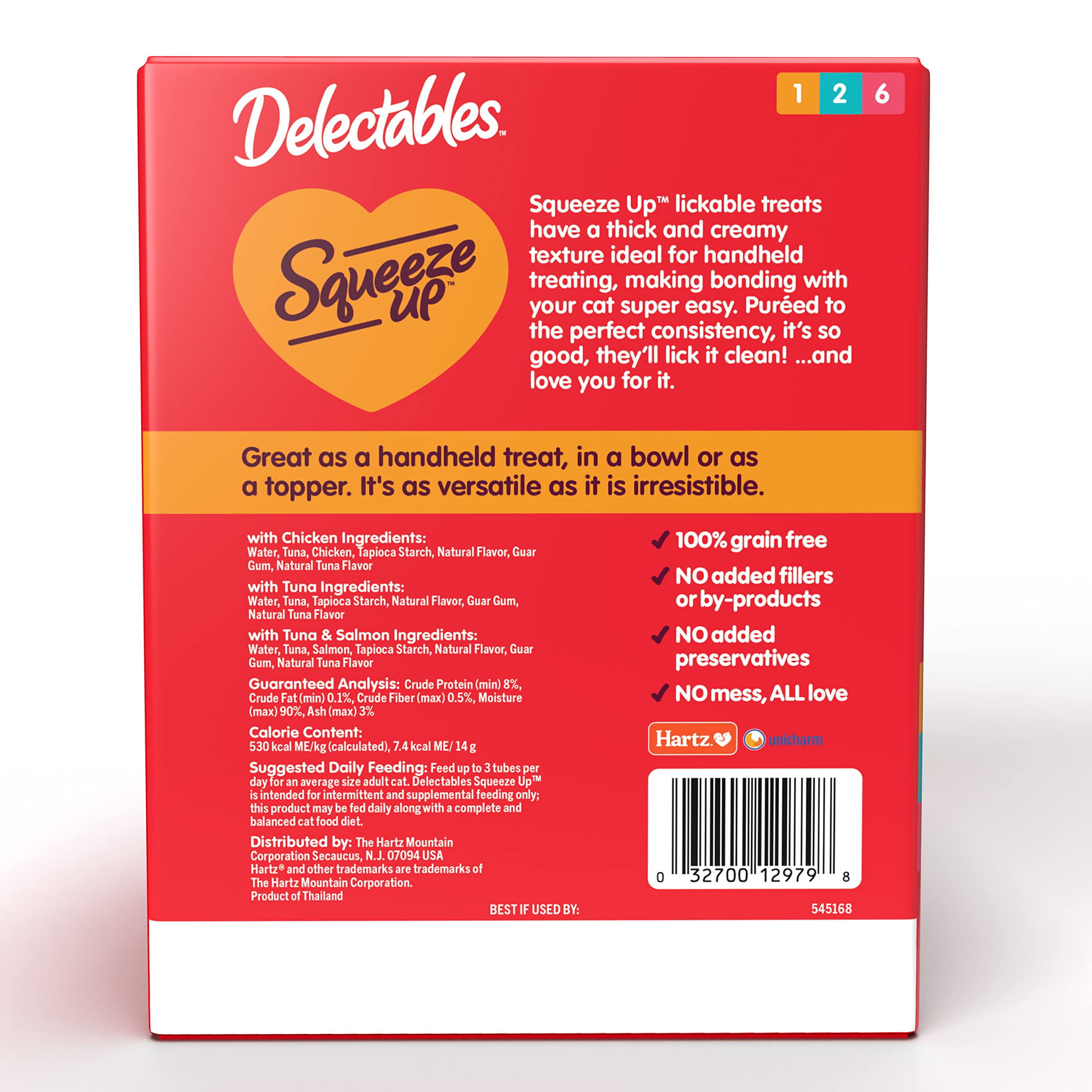 Delectables Squeeze Up life stage friendly packaging for kittens to seniors