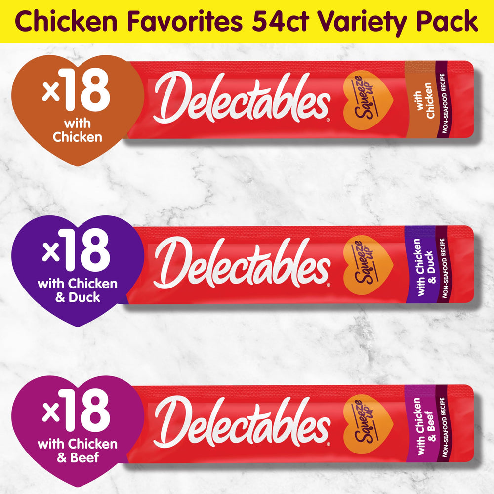 Delectables Squeeze Up no added preservatives for a clean-tasting treat
