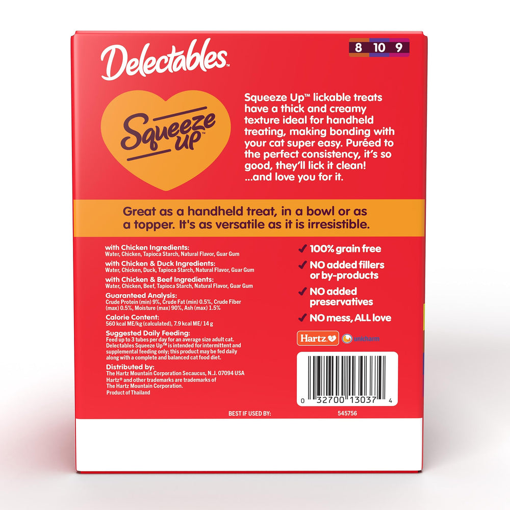 Delectables Squeeze Up trio-protein blend chicken duck and beef