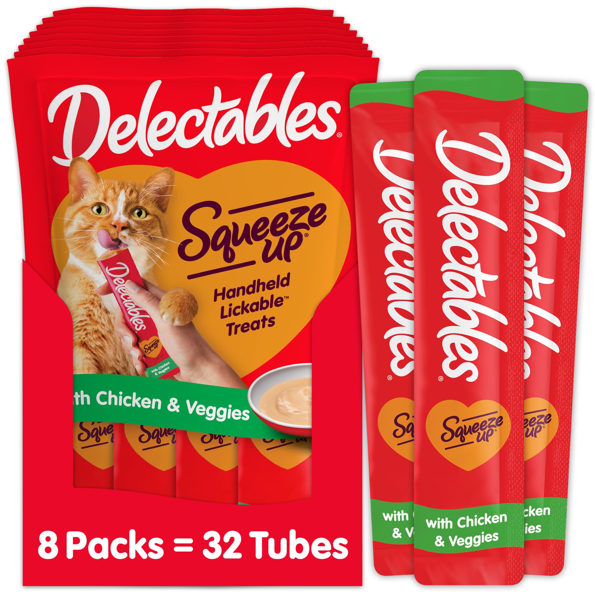 Delectables Squeeze Up pack closeup, creamy puree for hydration and bonding.