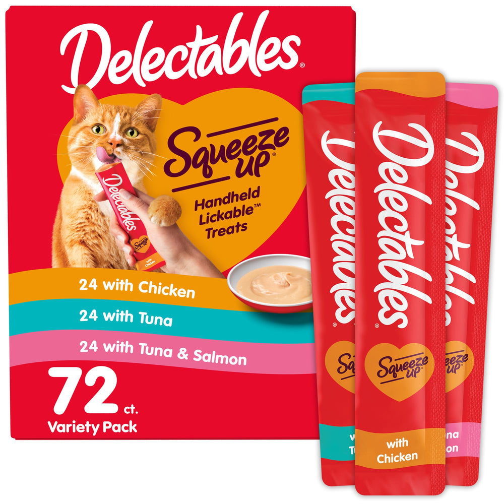 Delectables Squeeze Up variety pack tubes for daily cat rewards