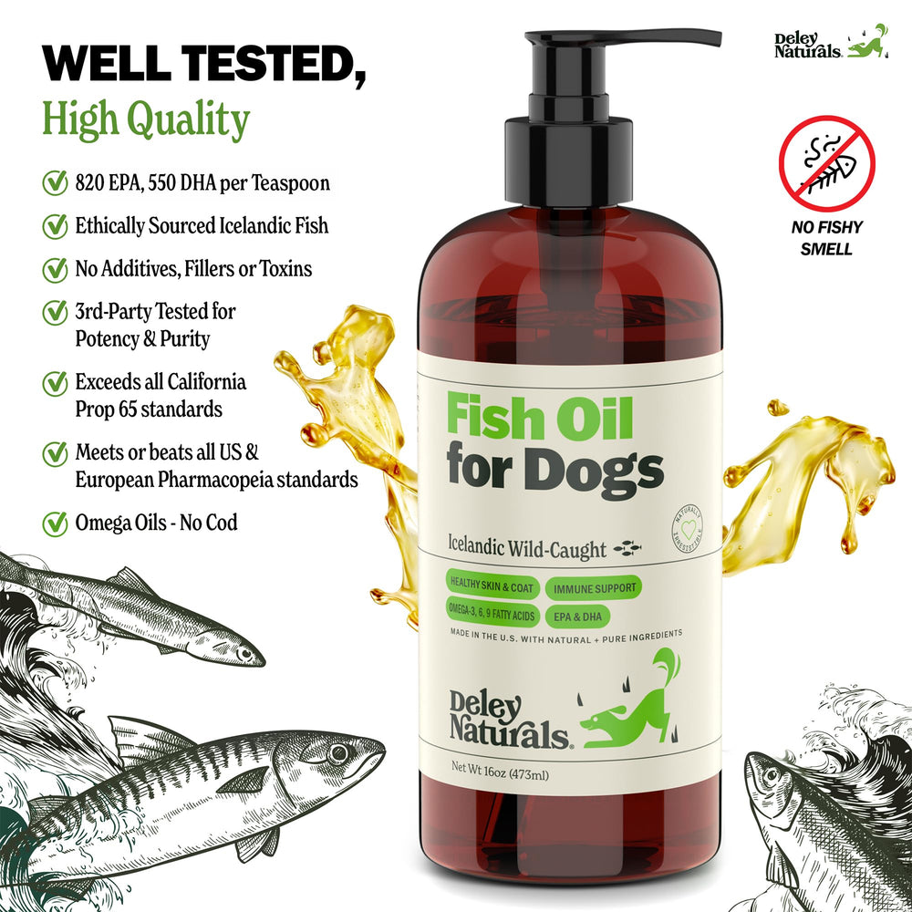 Deley Naturals Icelandic-sourced fish oil image emphasizing purity and heart health support