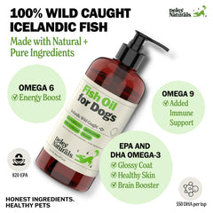 Deley Naturals Fish Oil for Dogs pour demonstrates easy dosing for daily supplementation