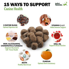 Deley Naturals glucosamine joint support chews for active dogs.