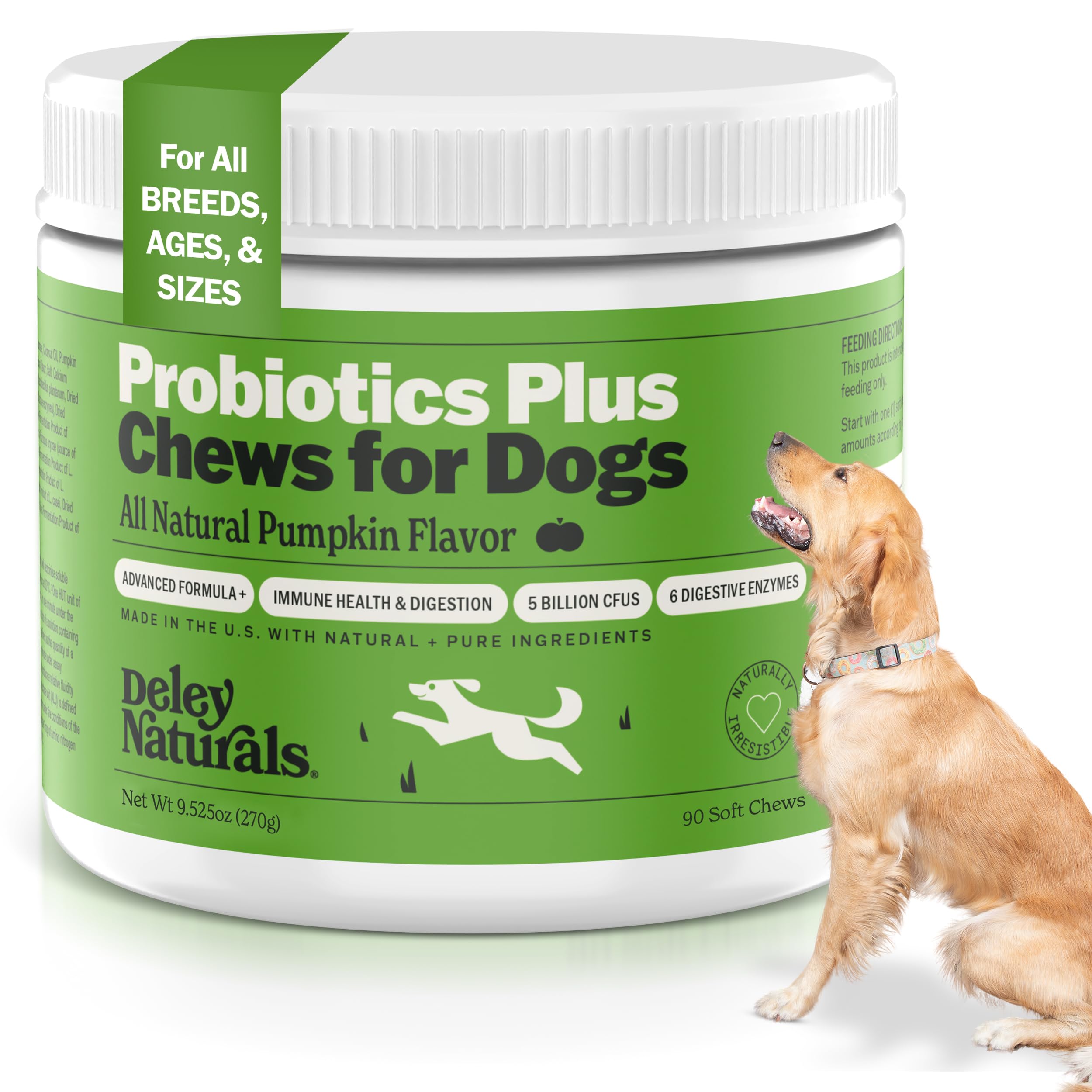 Deley Naturals Probiotics Plus promotes skin and coat wellness