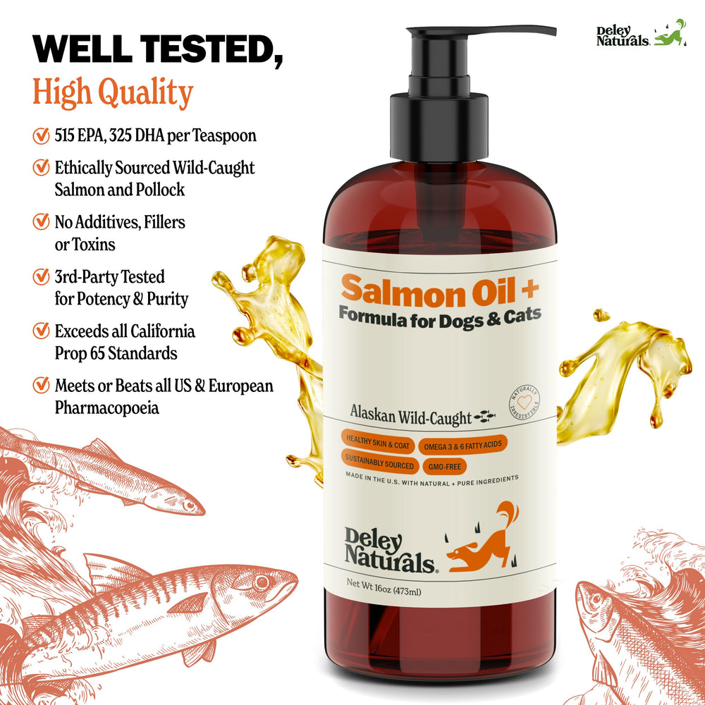 Flavor-enjoyment for picky eaters with Deley Naturals salmon oil supplement.