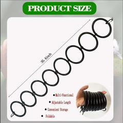 Delllala snake climbing chain hanging rings demonstrating exploration space.