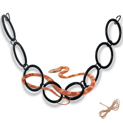 Delllala snake climbing chain toy overview for enrichment in small reptiles.