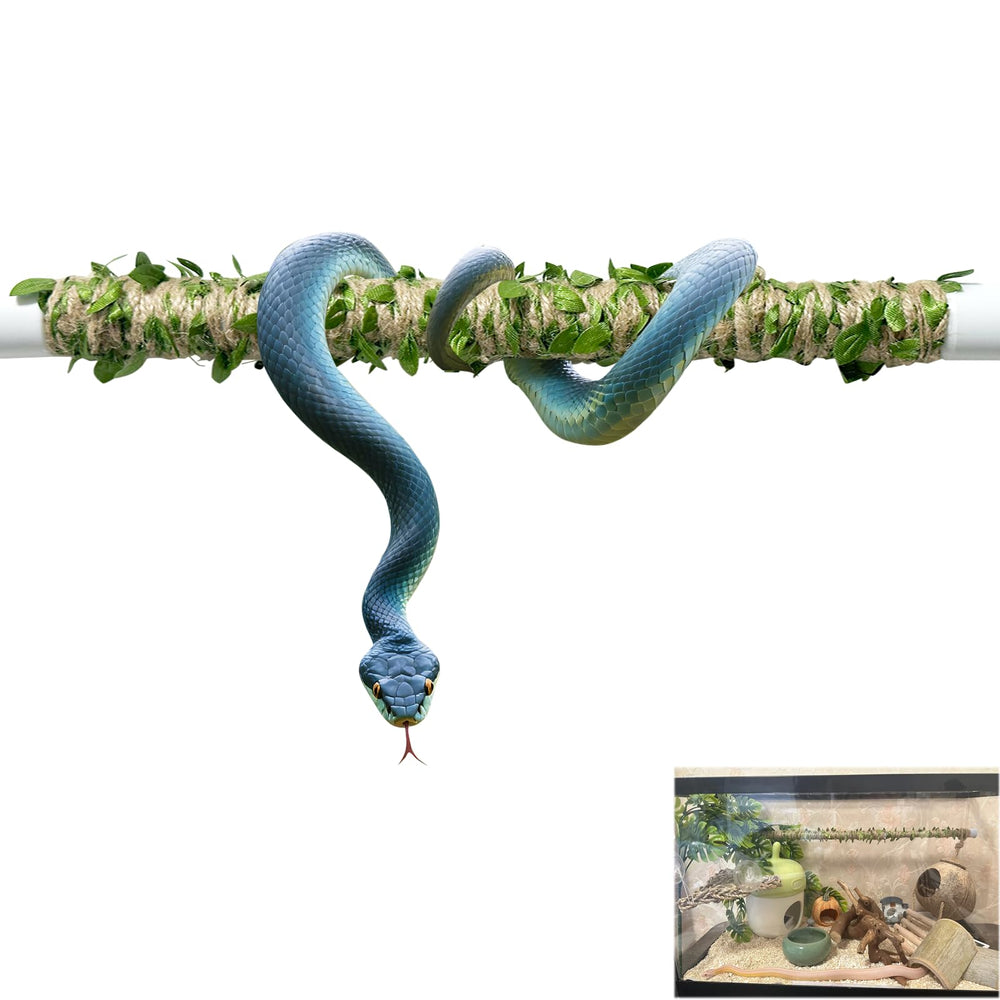 Delllala snake climbing stick extended length rod shows adjustable reach for larger enclosures.