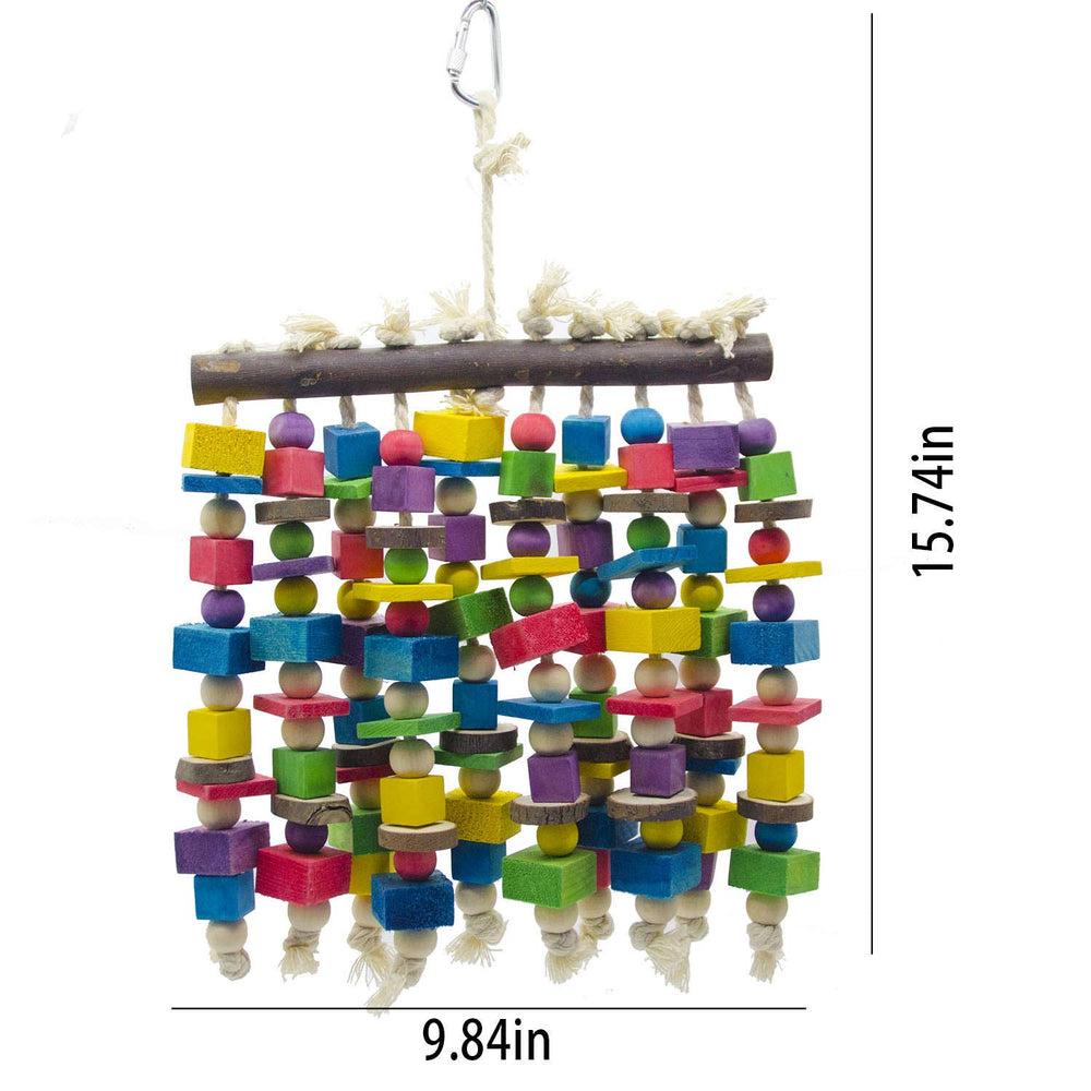 Deloky natural wood blocks dyed with edible pigments for safe chewing.