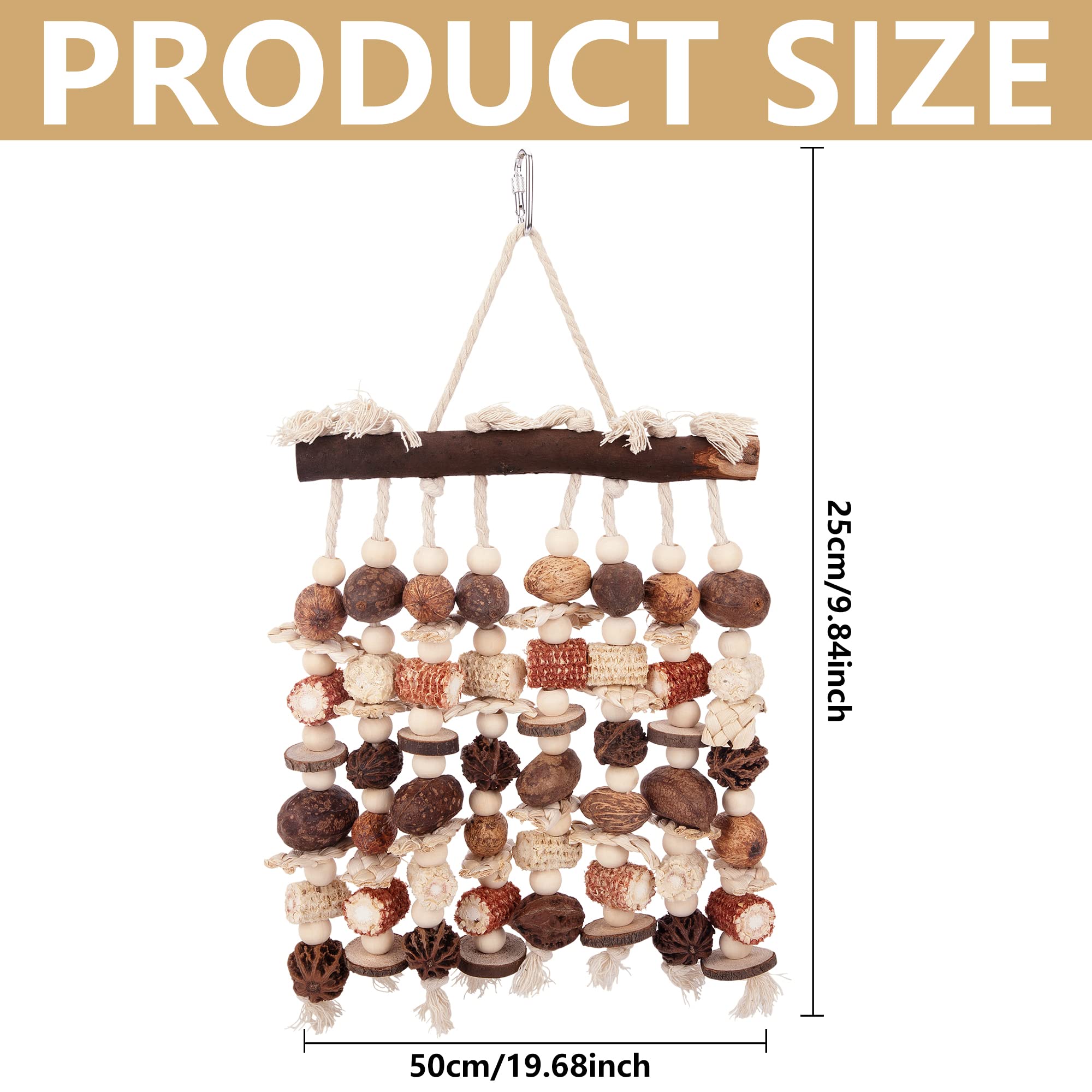 Deloky parrot toy layered blocks encourage tearing and climbing during play.
