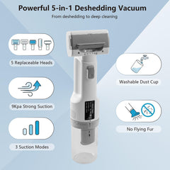 Delomenpa 5-in-1 grooming heads enable precise detangling and grooming.