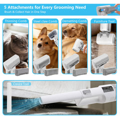 Delomenpa stainless-steel comb demats smoothly to reduce pulling during grooming.