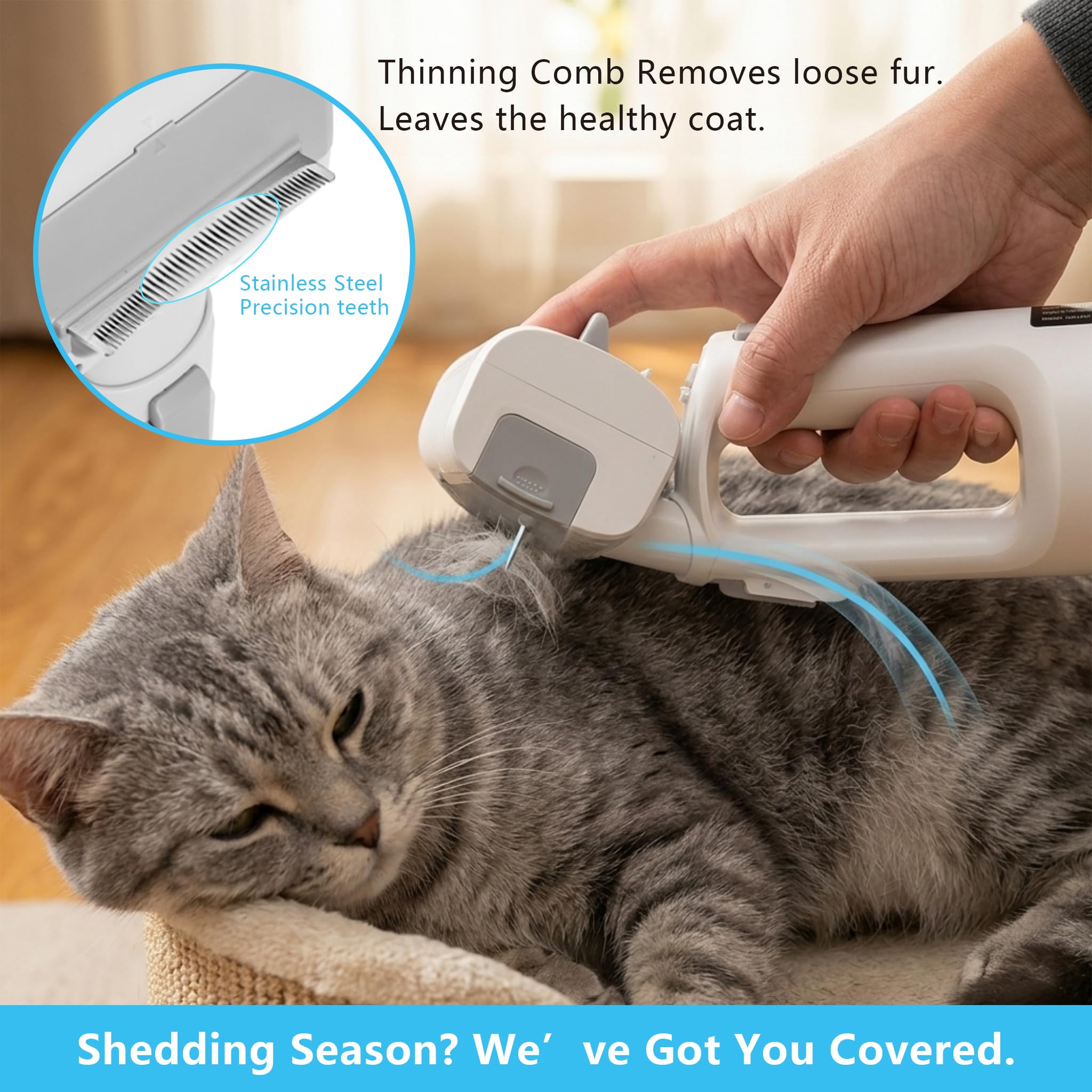 Delomenpa washable dustbin and filter simplify maintenance after grooming.
