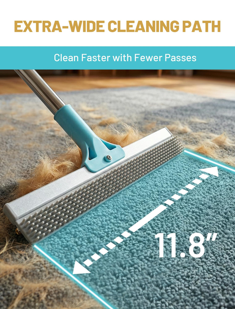 DELOMO extended silicone for shag rugs and thick fibers