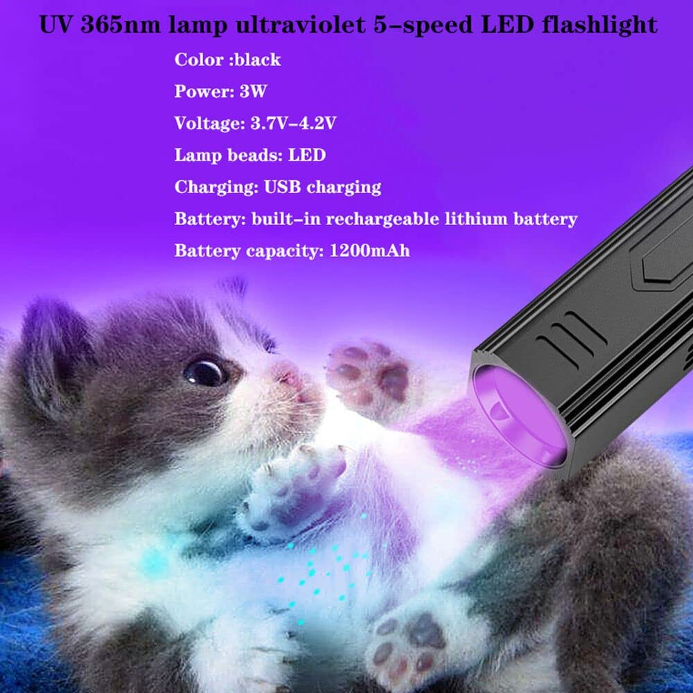 Denlydom Aluminum body with black filter enhances UV visibility and durability.