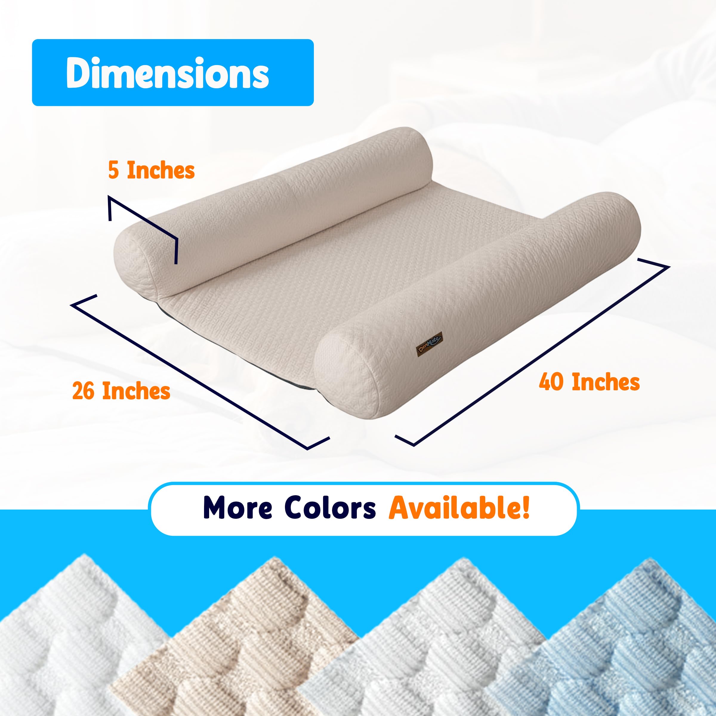 DenMate lightweight roll-up design stores neatly between pillows.