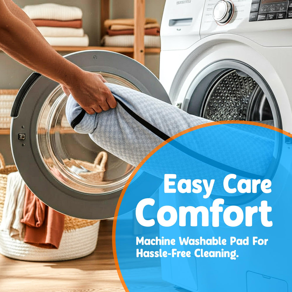 DenMate machine-washable cover enables quick cleaning after adventures.