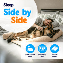 DenMate pillow-soft cotton bolsters act as cozy bedside pillows.