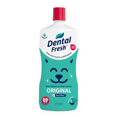 Dental Fresh bottle with measuring cap enables precise daily dosing.