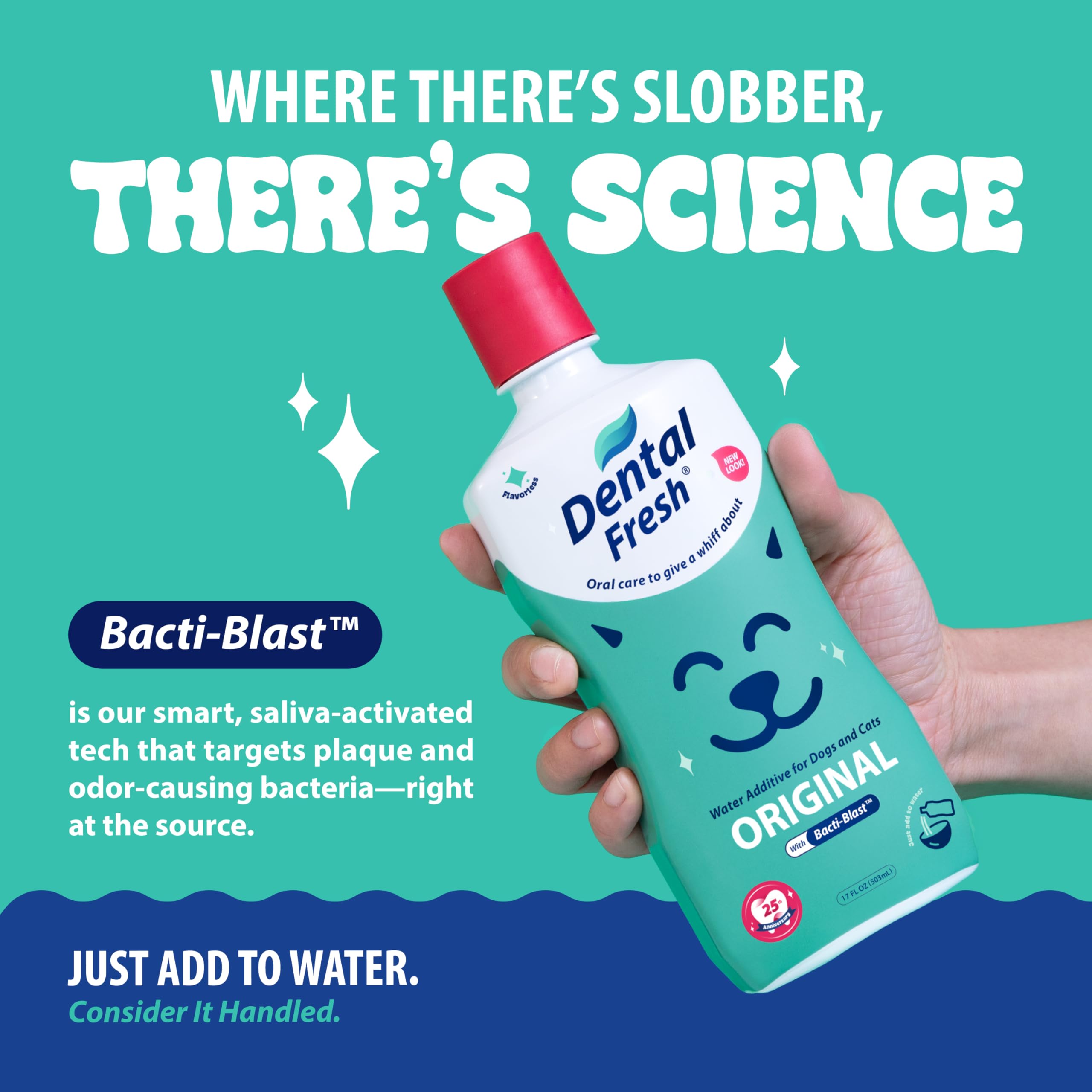Dental Fresh flavorless formula label close-up.
