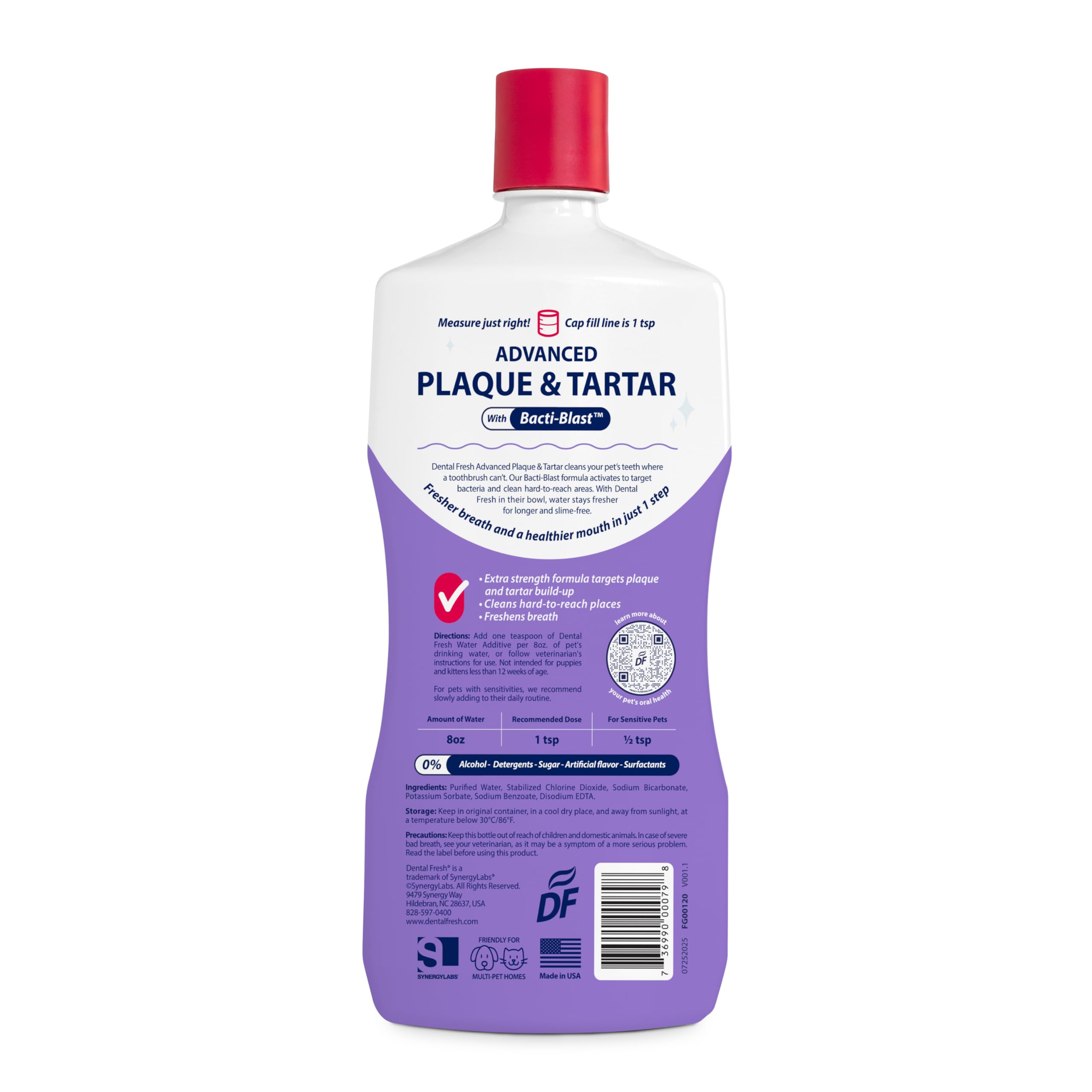 Dental Fresh promotes fresher breath in pets with daily use.
