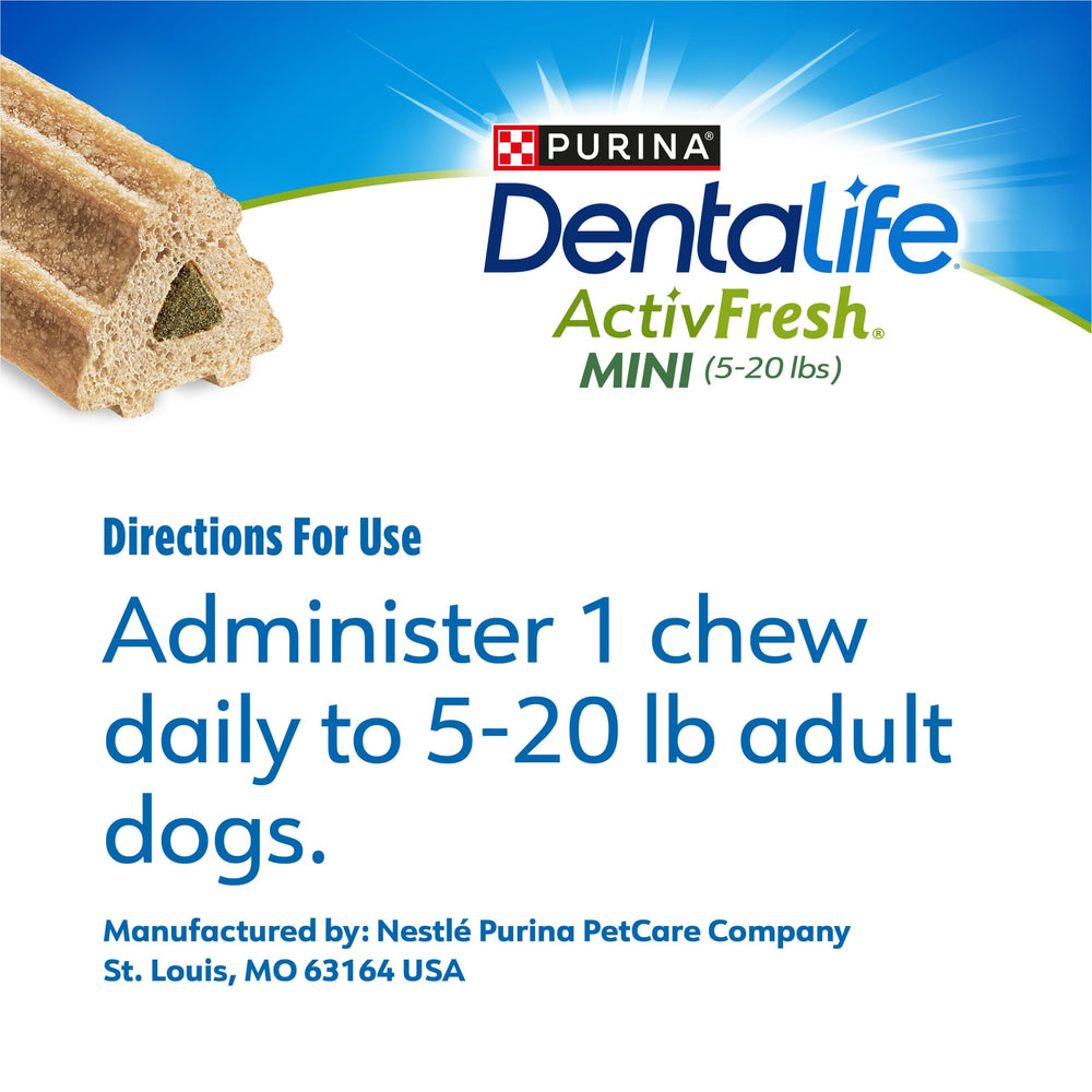 DentalLife ActivFresh chicken flavor chews arranged for product display.