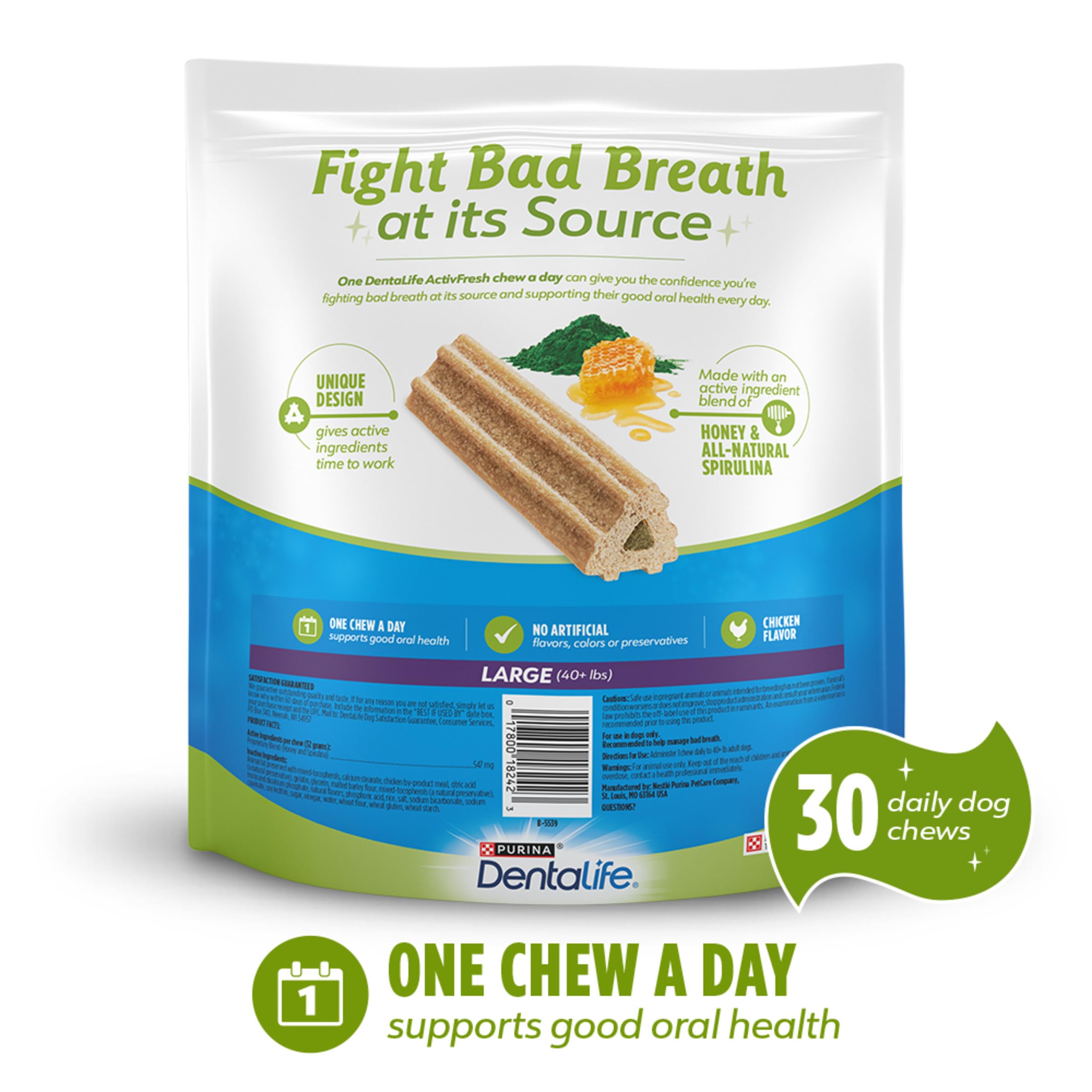 Dentalife ActivFresh NASC-standard seal visible on pack.