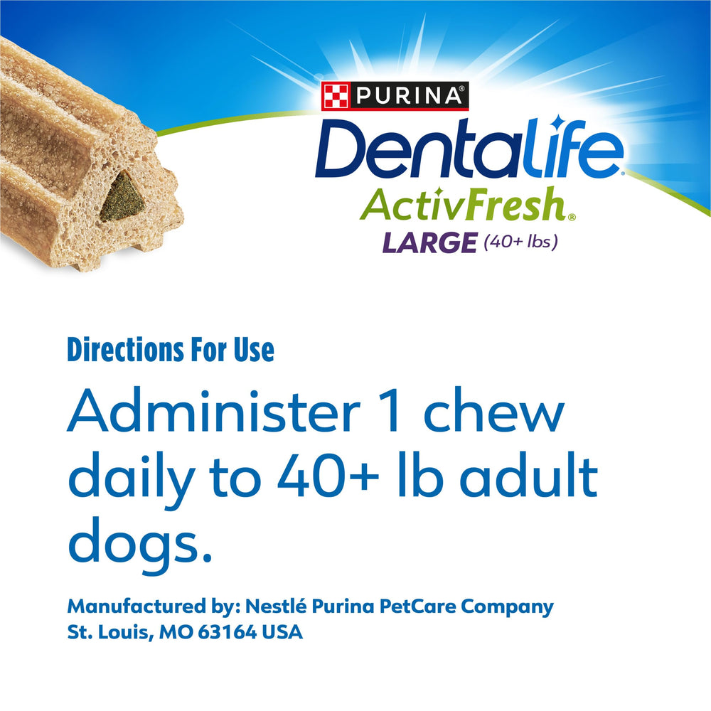 Dentalife ActivFresh two-pack system supports large-dog dental care routines.