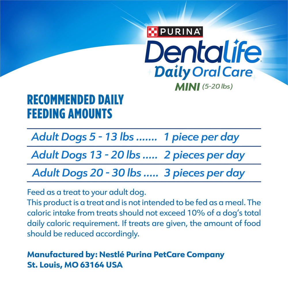Dentalife DentaLife bite-sized chews for 5-20 lb dogs—palatable daily dental care.