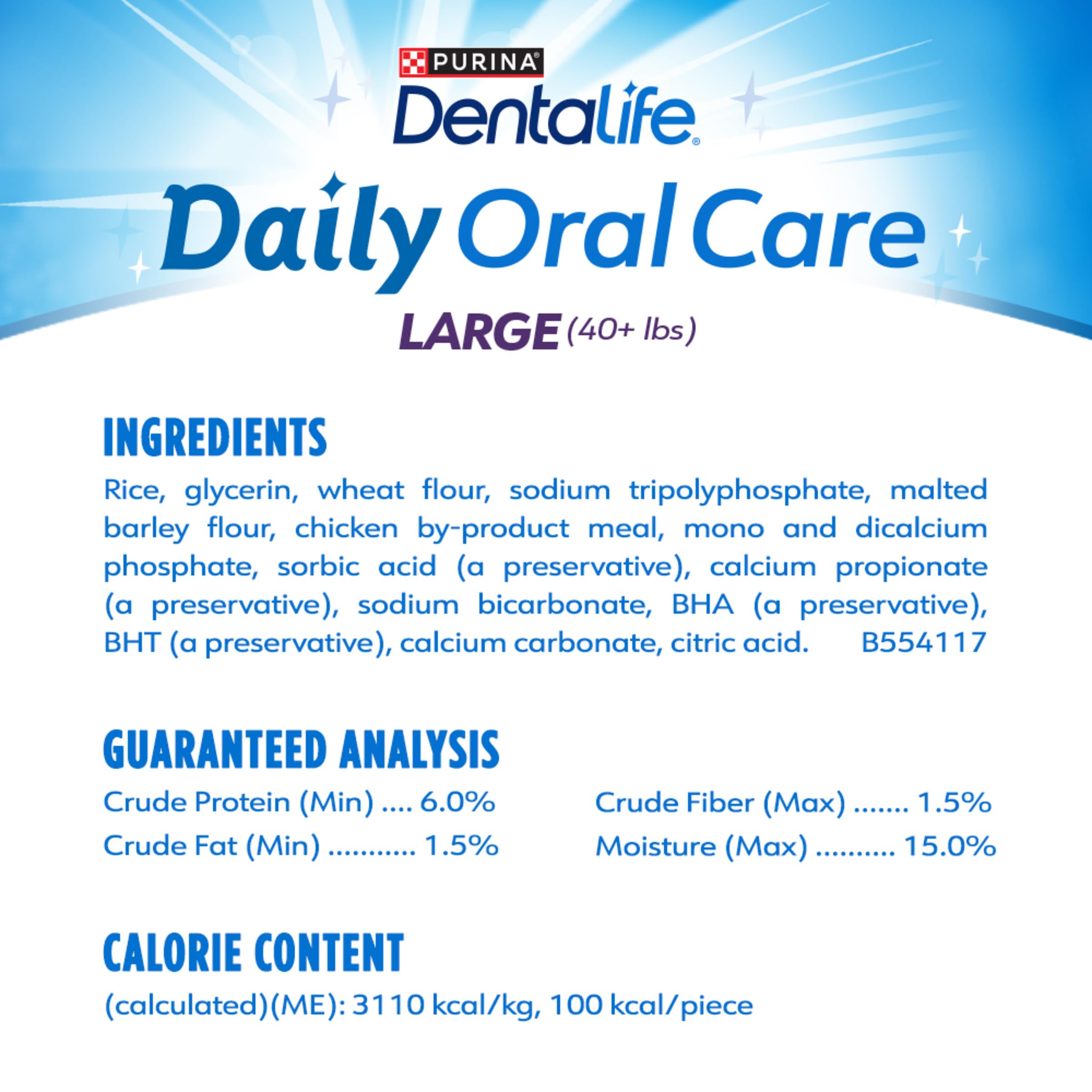 Dentalife DentaLife VOHC-accepted label indicates tartar reduction potential