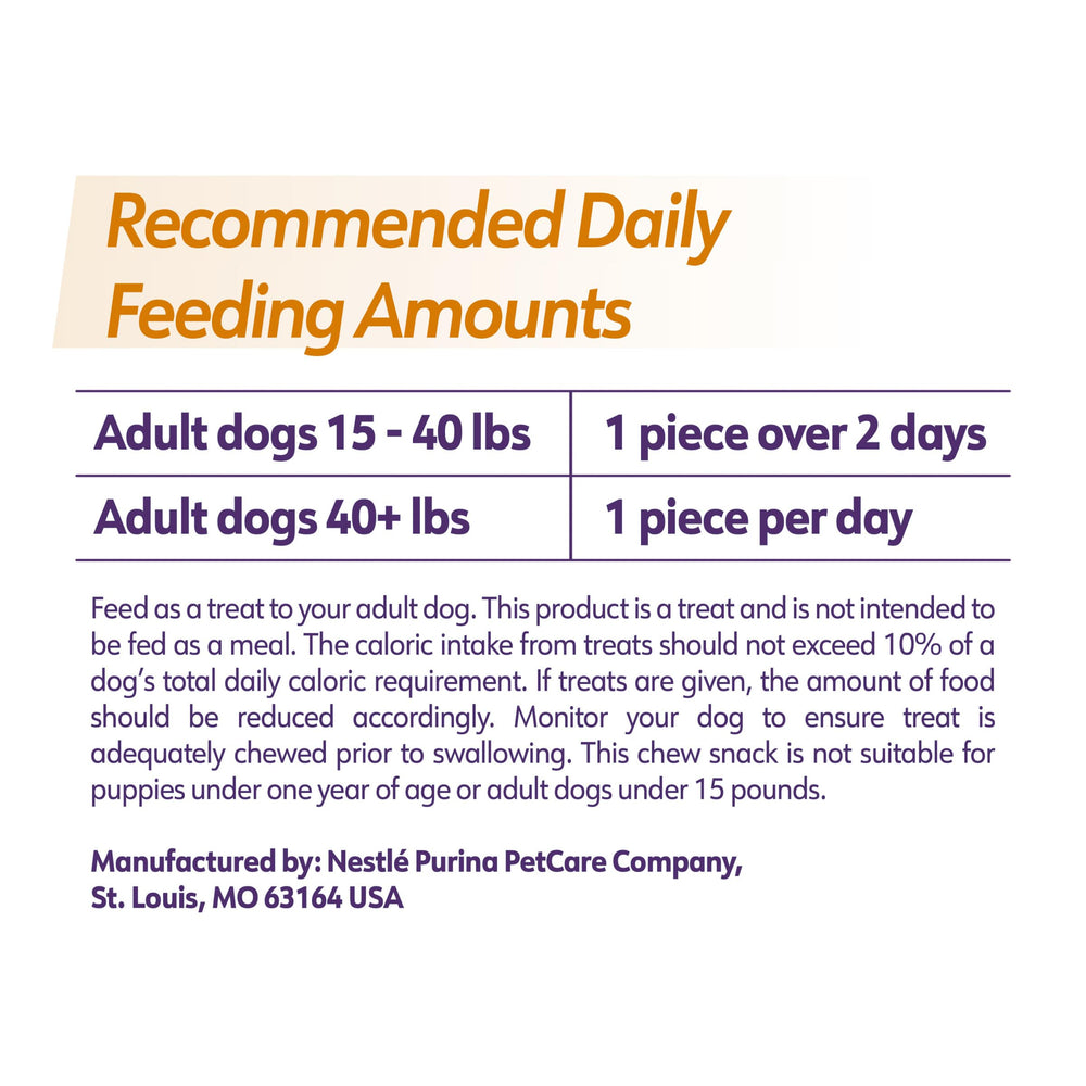 Dentalife resealable pouch keeps chews fresh between uses.