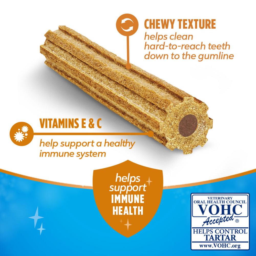 Dentalife chew texture highlighting porous design to reach gumline.