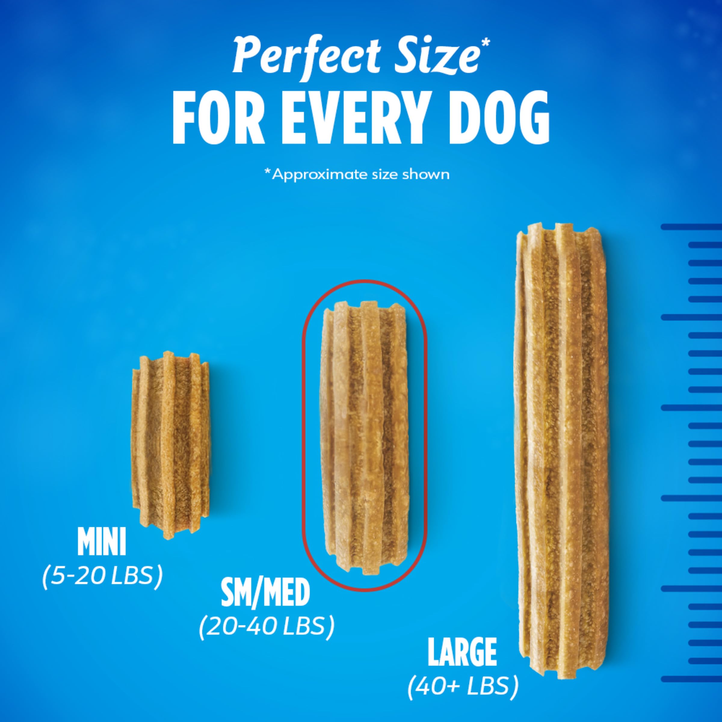 Dentalife VOHC-accepted dog treats logo visible on the package.