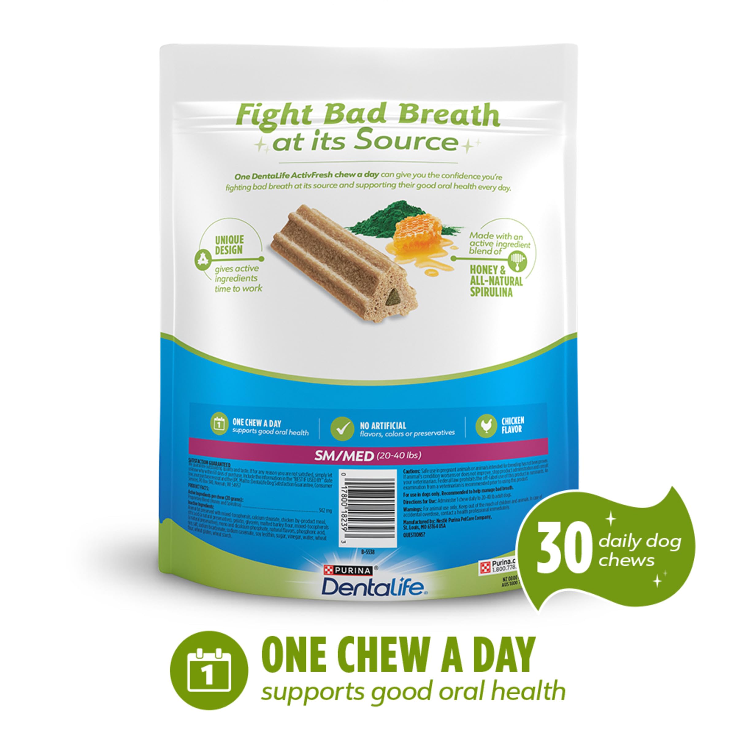 DentaLife ActivFresh resealable pouch front emphasizes convenience.