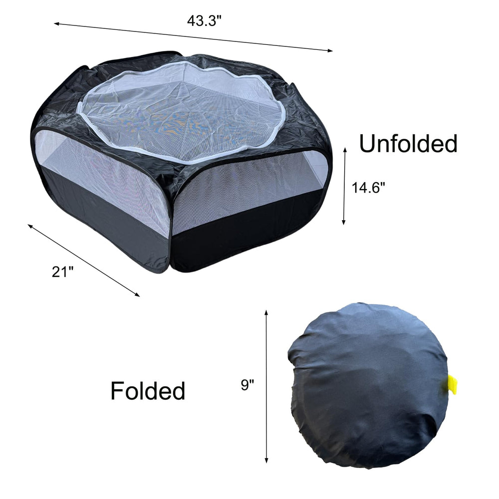 Denyskwin indoor-outdoor-use enclosure keeps pets safe indoors or outside.