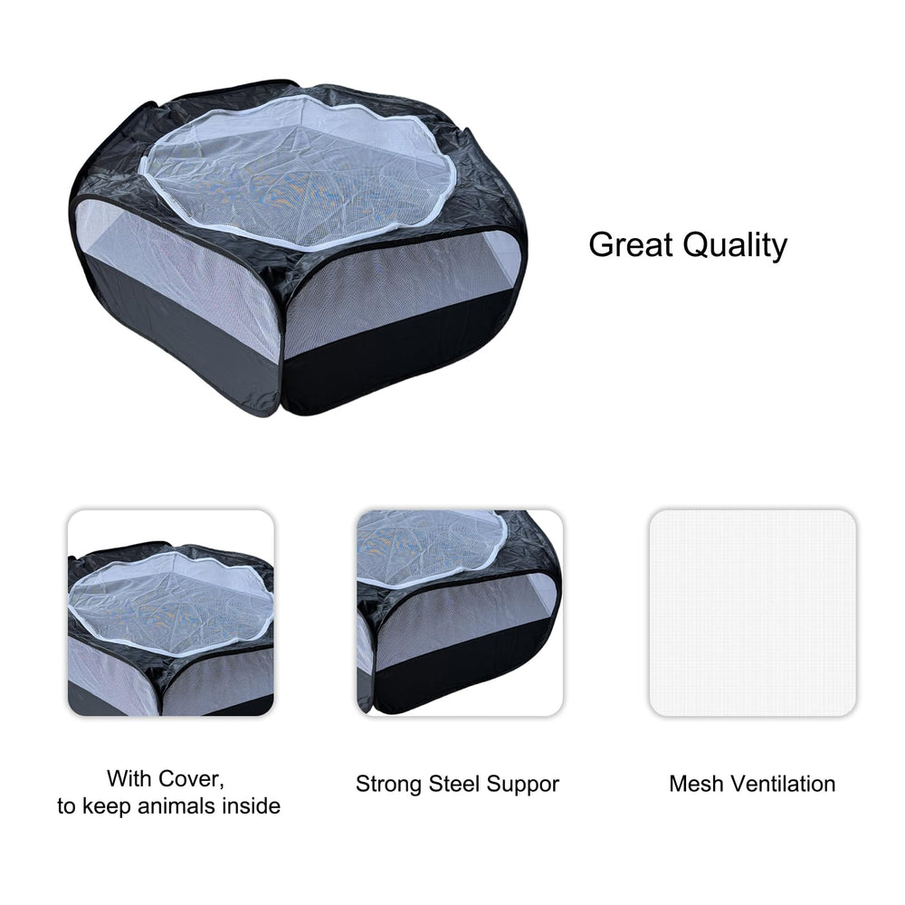 Denyskwin multi-pet-enclosure supports guinea pigs, rabbits, chinchillas and more.