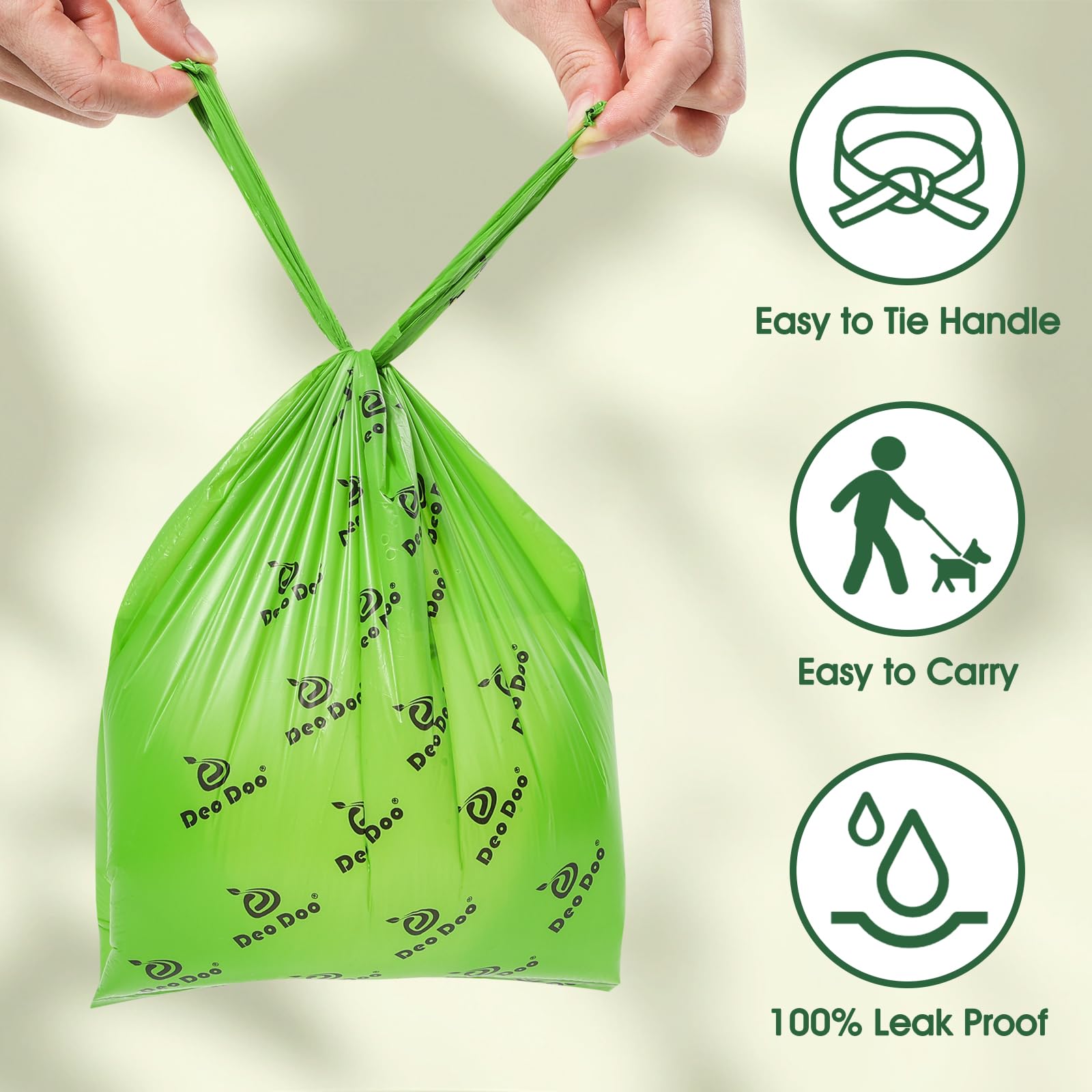 Large 15 inch bags fit big dogs and litter tasks.