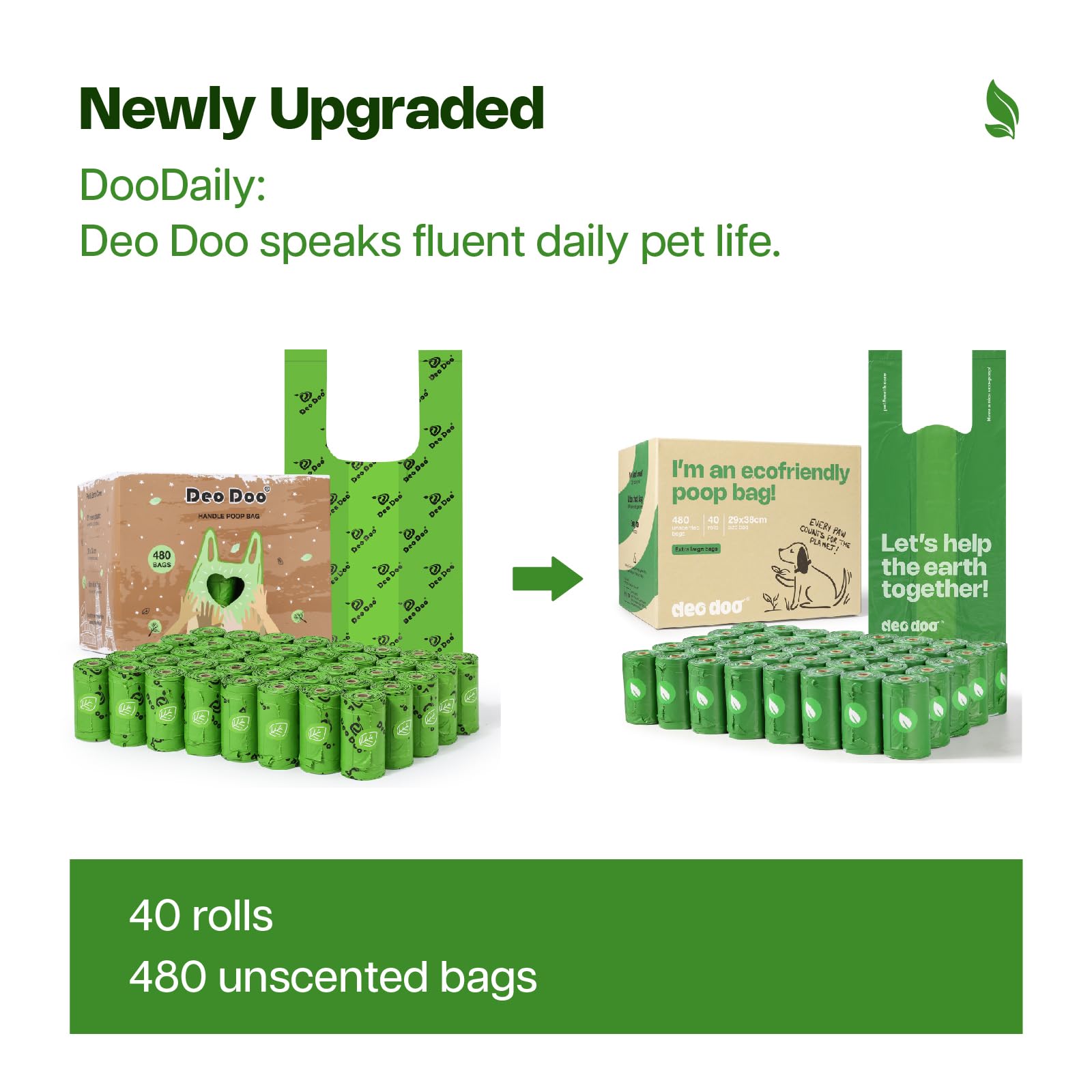 Deo Doo leak-proof bags close-up showing thick material for mess-free walks.
