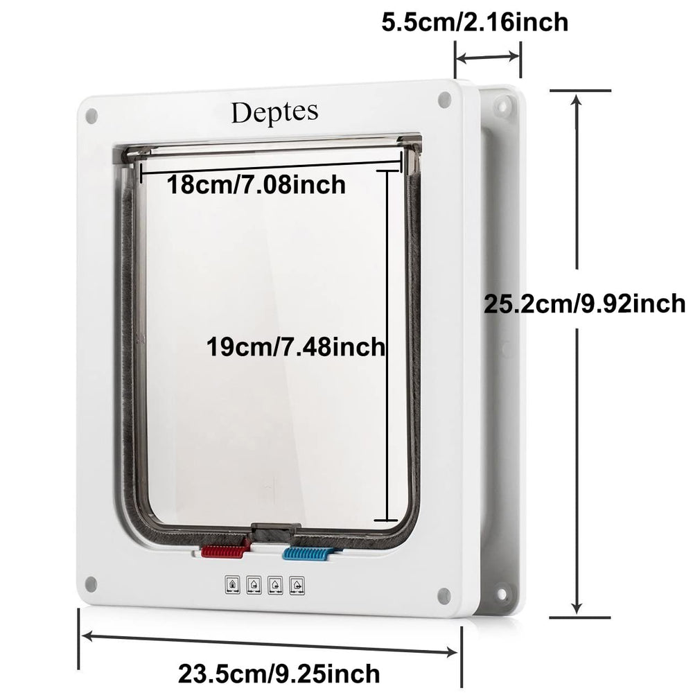 Depets large-cat-door flap visibility highlights transparent panel for easy pet movement.