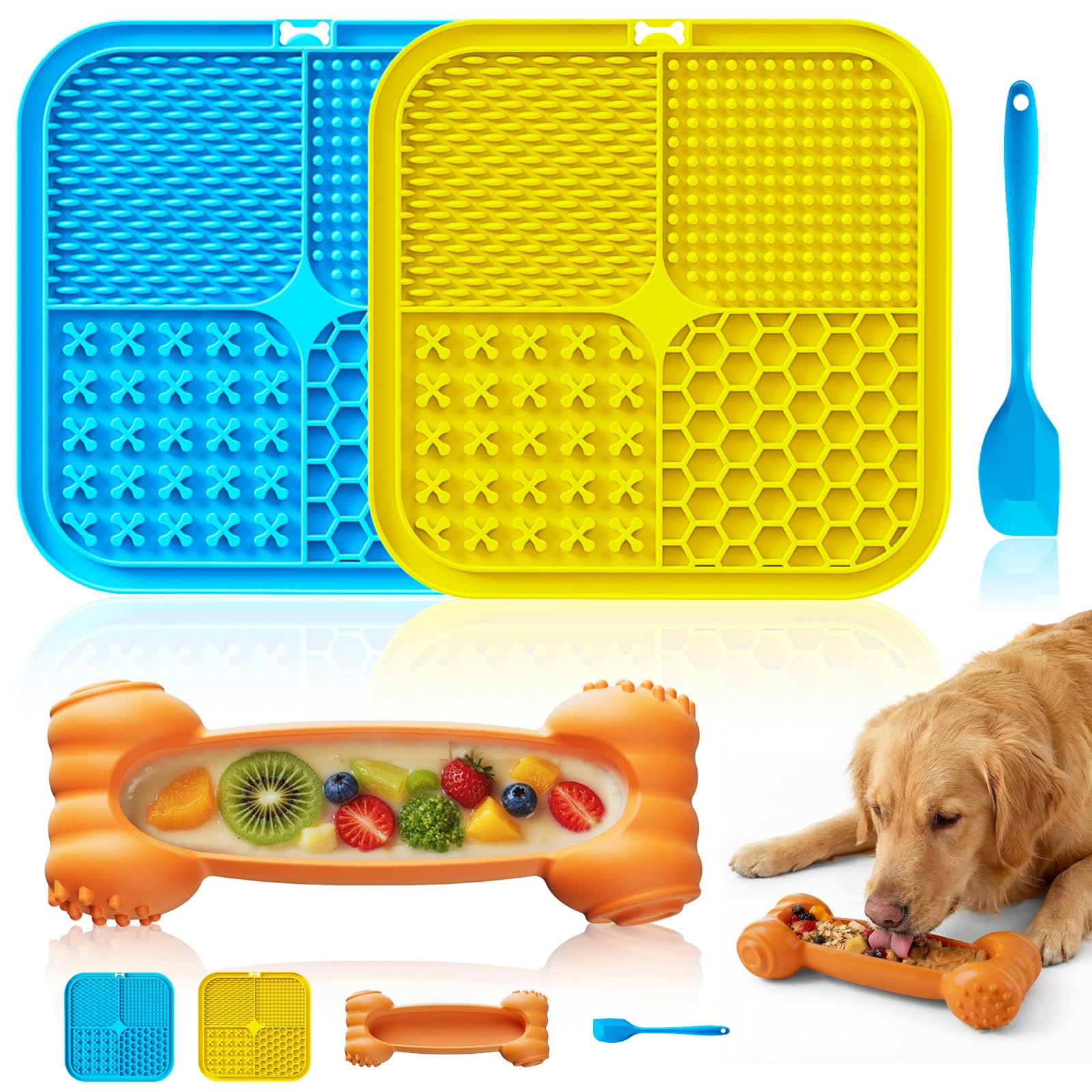 Depure dog enrichment lick mat for extended meal-time engagement